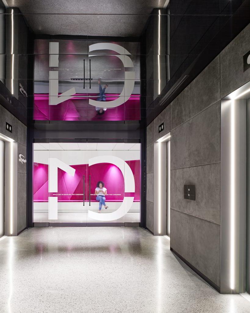 Elevator area inside Capital One Headquarters